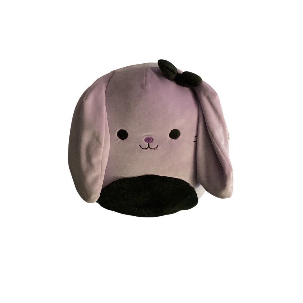Squishmallows Frannieā Purple Bunny Plush 8 Inch Easter Ombre Lavender Black Bow